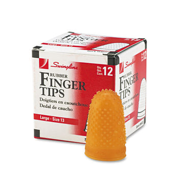 Swingline® Rubber Finger Tips, 13 (large), Amber, Dozen freeshipping - TVN Wholesale